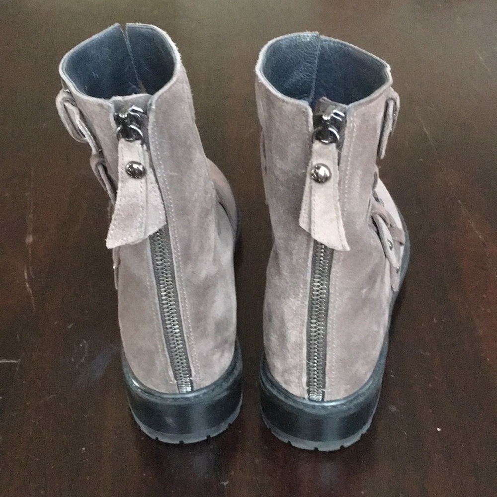 Stuart Weitzman Jitterbug Buckled Suede Boots - image 3